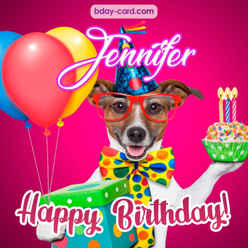 Greeting photos for Jennifer with Jack Russal Terrier