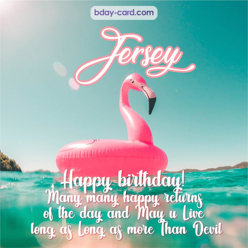 Happy Birthday pic for Jersey with flamingo