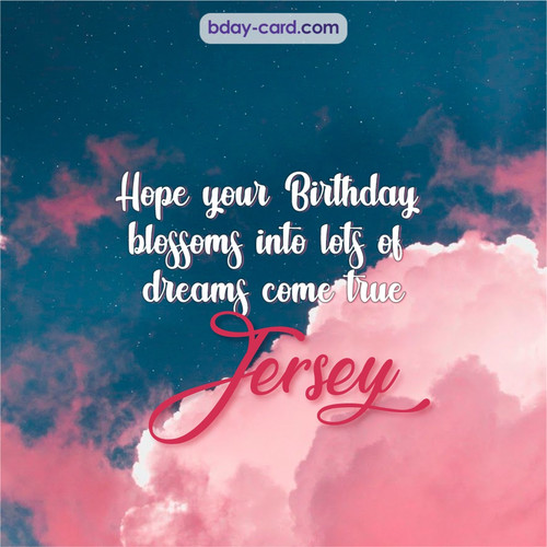 Birthday pictures for Jersey with clouds