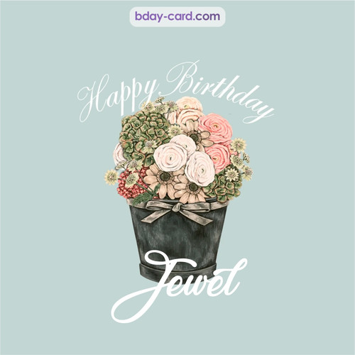 Birthday pics for Jewel with Bucket of flowers