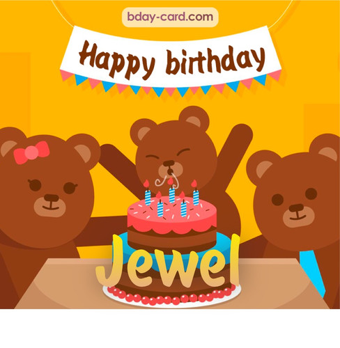Bday images for Jewel with bears