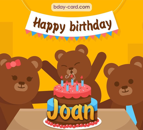 Bday images for Joan with bears