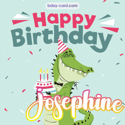 Happy Birthday images for Josephine with crocodile
