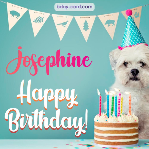 Happiest Birthday pictures for Josephine with Dog