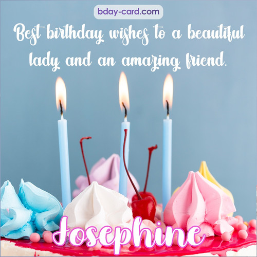 Greeting pictures for Josephine with marshmallows