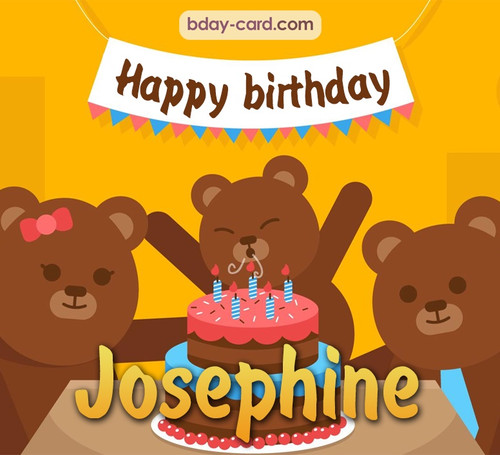 Bday images for Josephine with bears