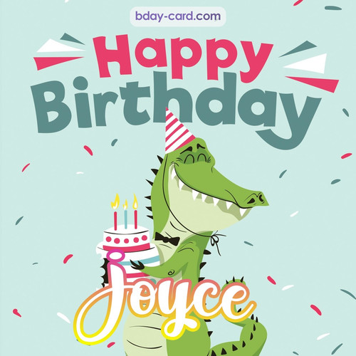 Happy Birthday images for Joyce with crocodile