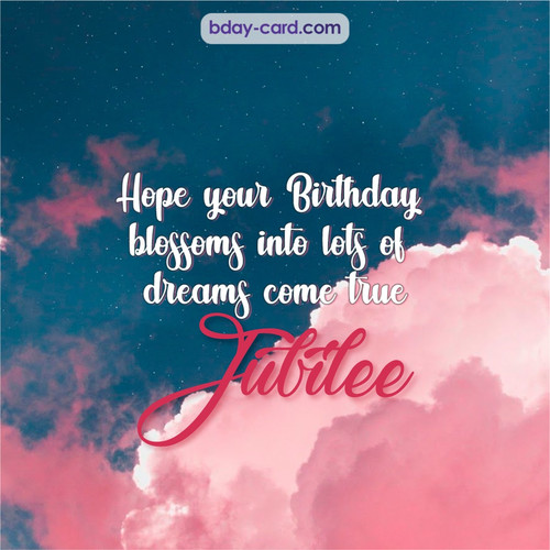 Birthday pictures for Jubilee with clouds