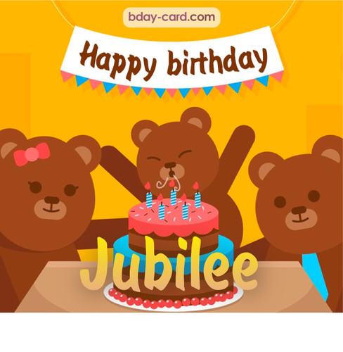 Bday images for Jubilee with bears
