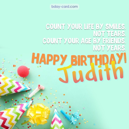Birthday pictures for Judith with claps