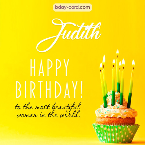 Birthday pics for Judith with cupcake