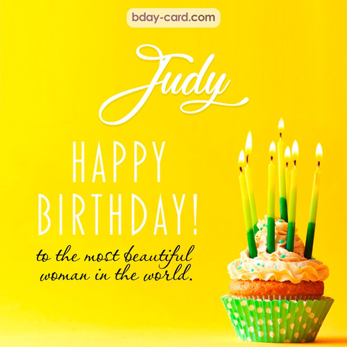Birthday pics for Judy with cupcake