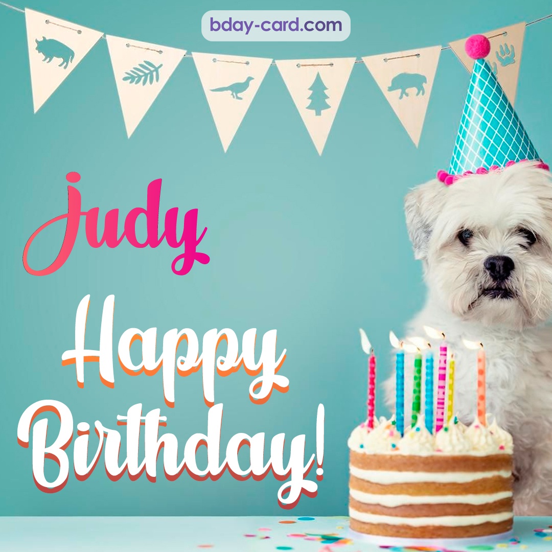 Happiest Birthday pictures for Judy with Dog