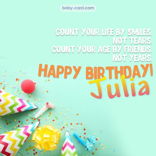 Birthday pictures for Julia with claps
