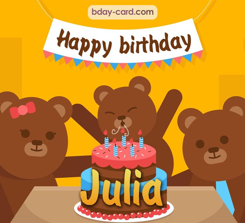 Bday images for Julia with bears