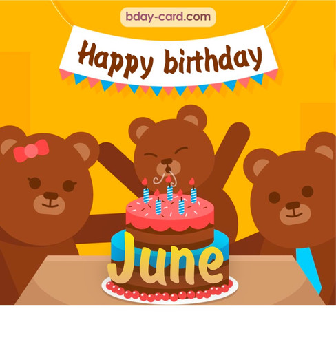 Bday images for June with bears