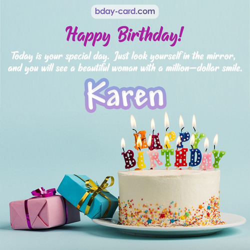 Birthday pictures for Karen with cakes
