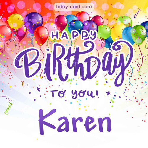 Beautiful Happy Birthday images for Karen