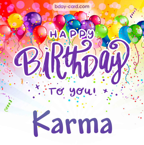 Beautiful Happy Birthday images for Karma