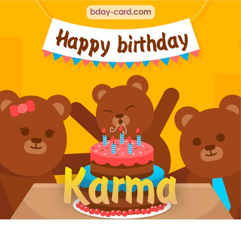 Bday images for Karma with bears