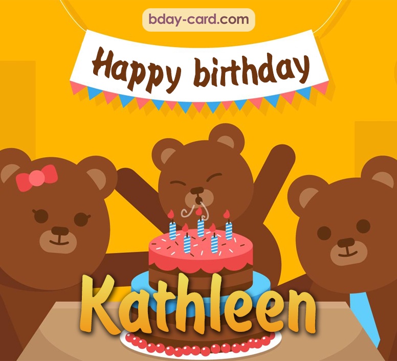 Bday images for Kathleen with bears