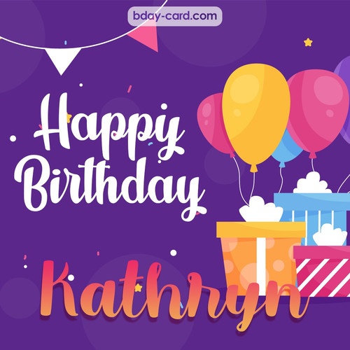 Greetings pics for Kathryn with balloon