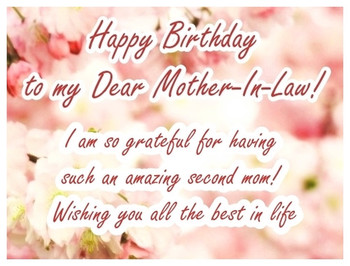 Happy birthday to my dear mother in law ecard greetingshare
