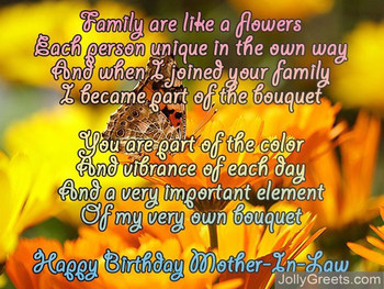 Birthday poems for mother in law