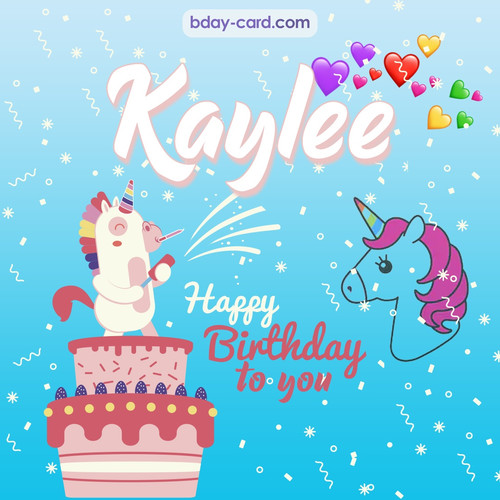 Happy Birthday pics for Kaylee with Unicorn