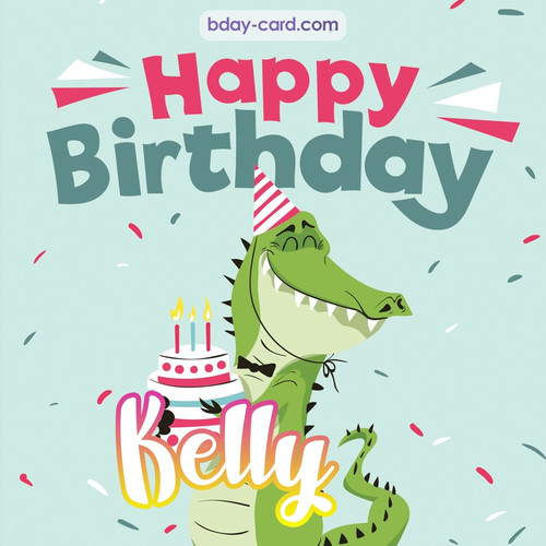 Happy Birthday images for Kelly with crocodile
