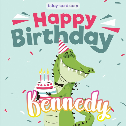 Happy Birthday images for Kennedy with crocodile