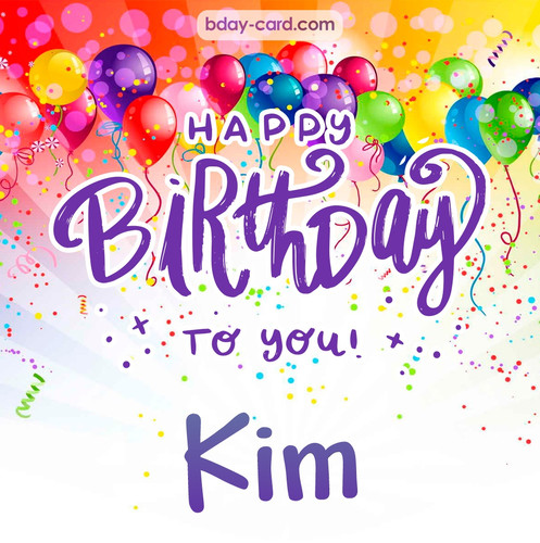 Beautiful Happy Birthday images for Kim