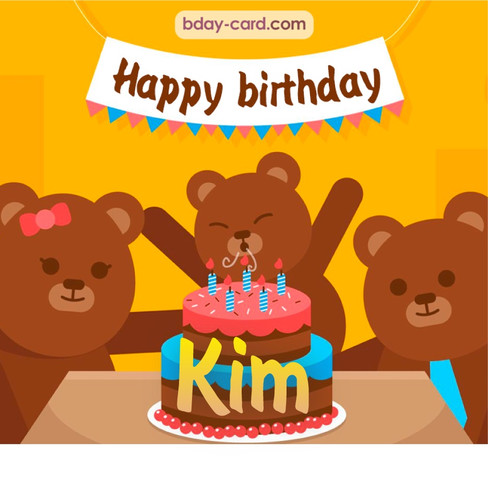 Bday images for Kim with bears