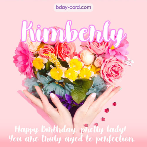 Birthday pics for Kimberly with Heart of flowers