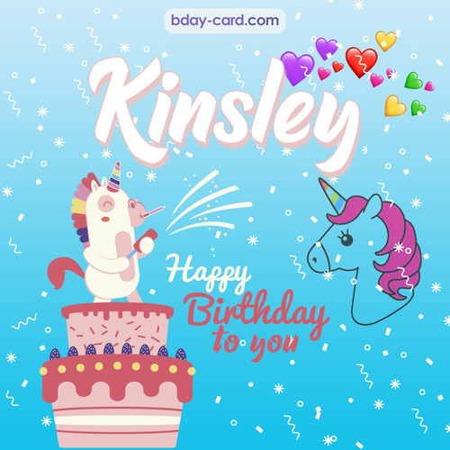 Happy Birthday pics for Kinsley with Unicorn