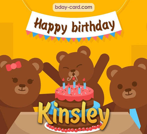 Bday images for Kinsley with bears