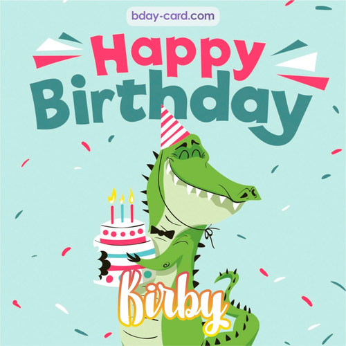 Happy Birthday images for Kirby with crocodile