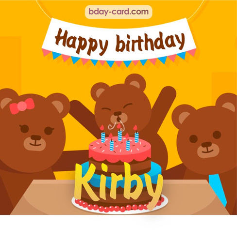 Bday images for Kirby with bears