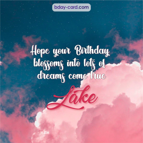 Birthday pictures for Lake with clouds