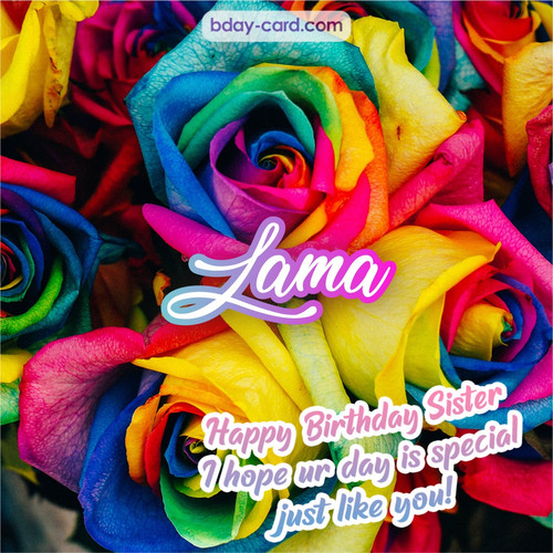 Happy Birthday pictures for sister Lama