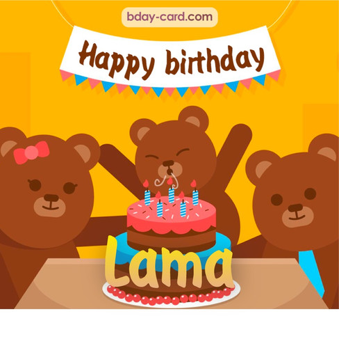 Bday images for Lama with bears