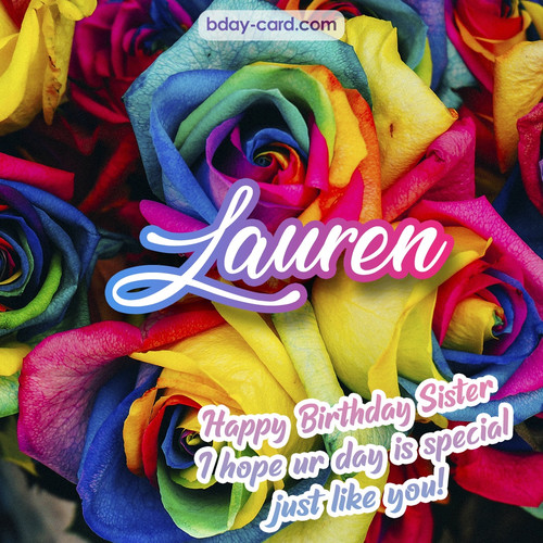 Happy Birthday pictures for sister Lauren