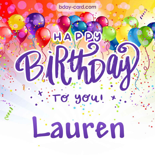 Beautiful Happy Birthday images for Lauren
