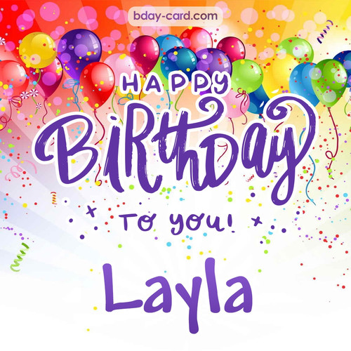 Beautiful Happy Birthday images for Layla