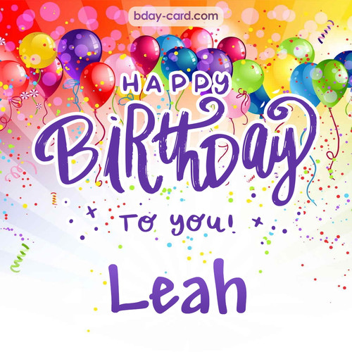 Beautiful Happy Birthday images for Leah