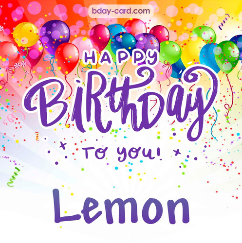 Beautiful Happy Birthday images for Lemon