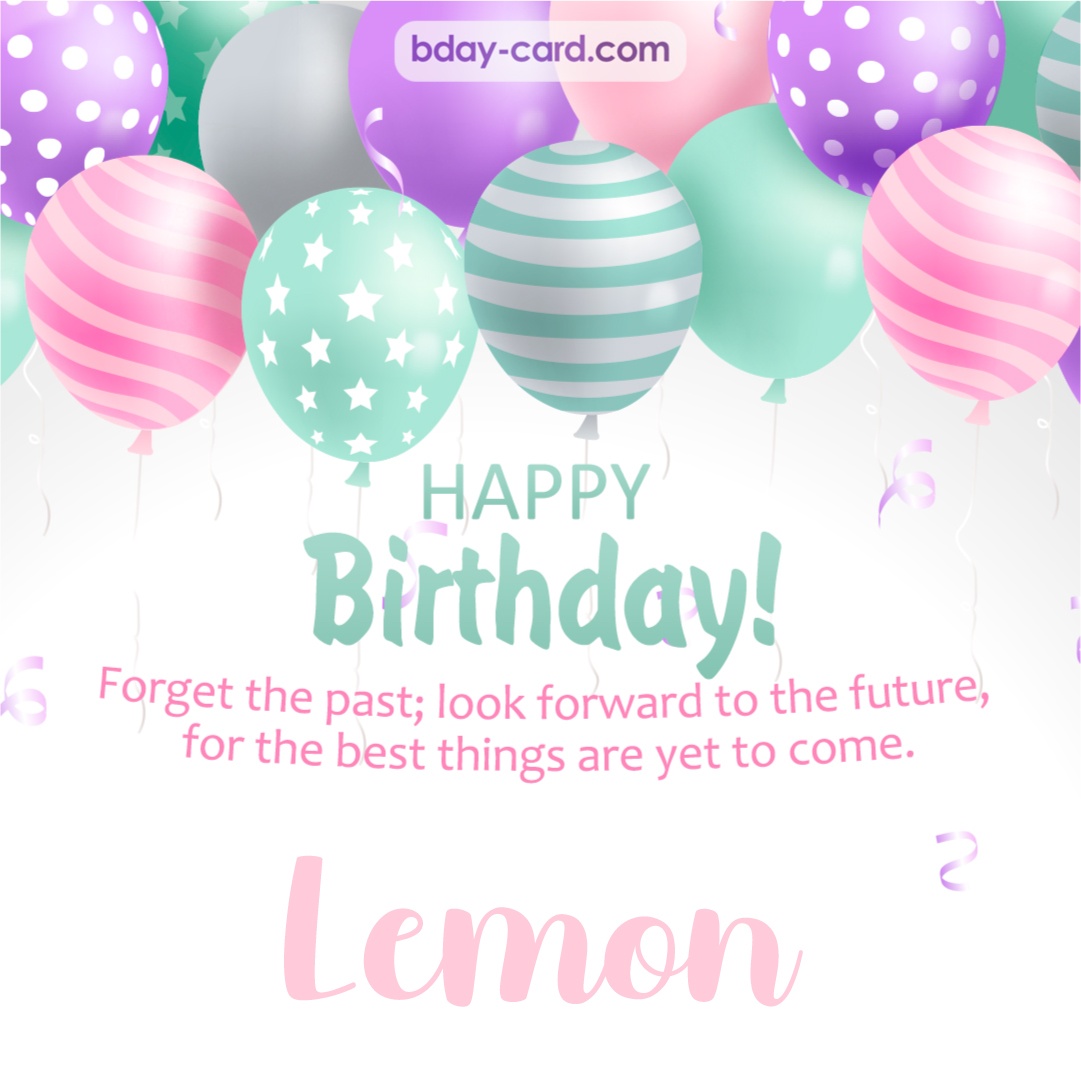 Birthday pic for Lemon with balls