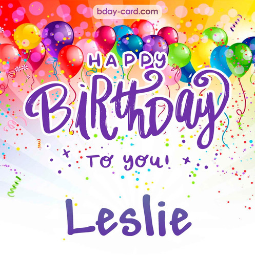 Beautiful Happy Birthday images for Leslie