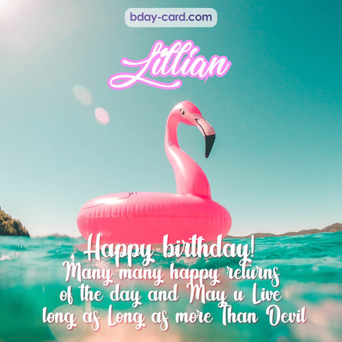 Happy Birthday pic for Lillian with flamingo