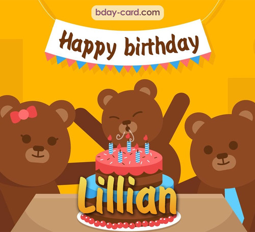 Bday images for Lillian with bears
